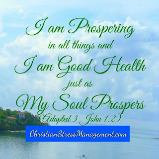 I am prospering in all things and I am in good health just as my soul prospers. (Adapted 3 John 1:2)