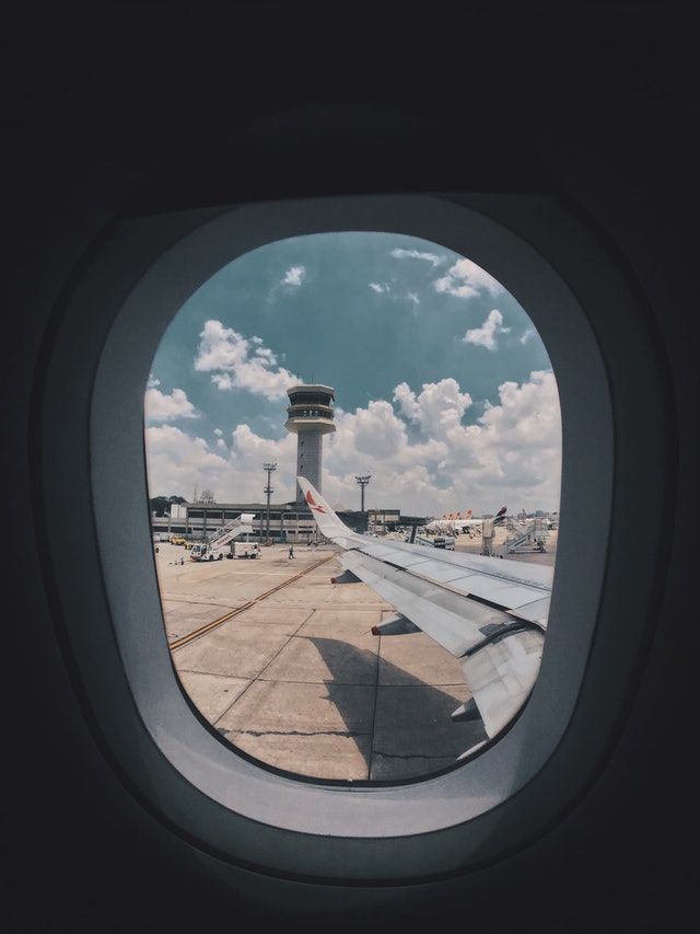 Airplane window for domestic travel