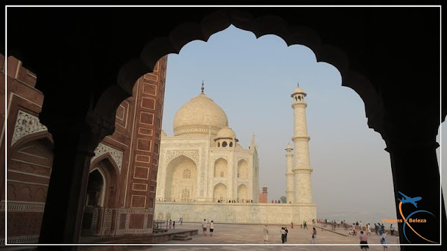 nascer do sol no Taj Mahal