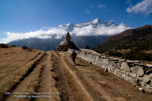 Syangboche Stupa And Kongde Ri Syangboche Stupa And Kongde Ri