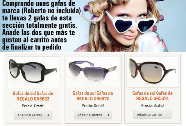 gafas de sol gratis