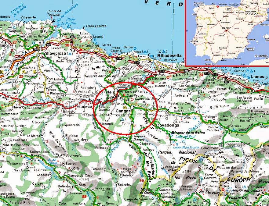 El país que nunca se acaba Vistas desde el puentón de Cangas de Onís