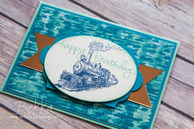 Birthday Card for a Train Lover Made Using Stampin' Up! UK Supplies which you can buy here