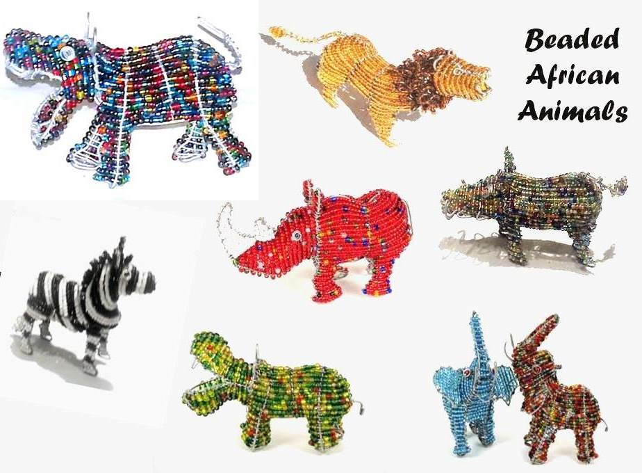 A Taste Of Africa Beaded Wire Animals from Zimbabwe