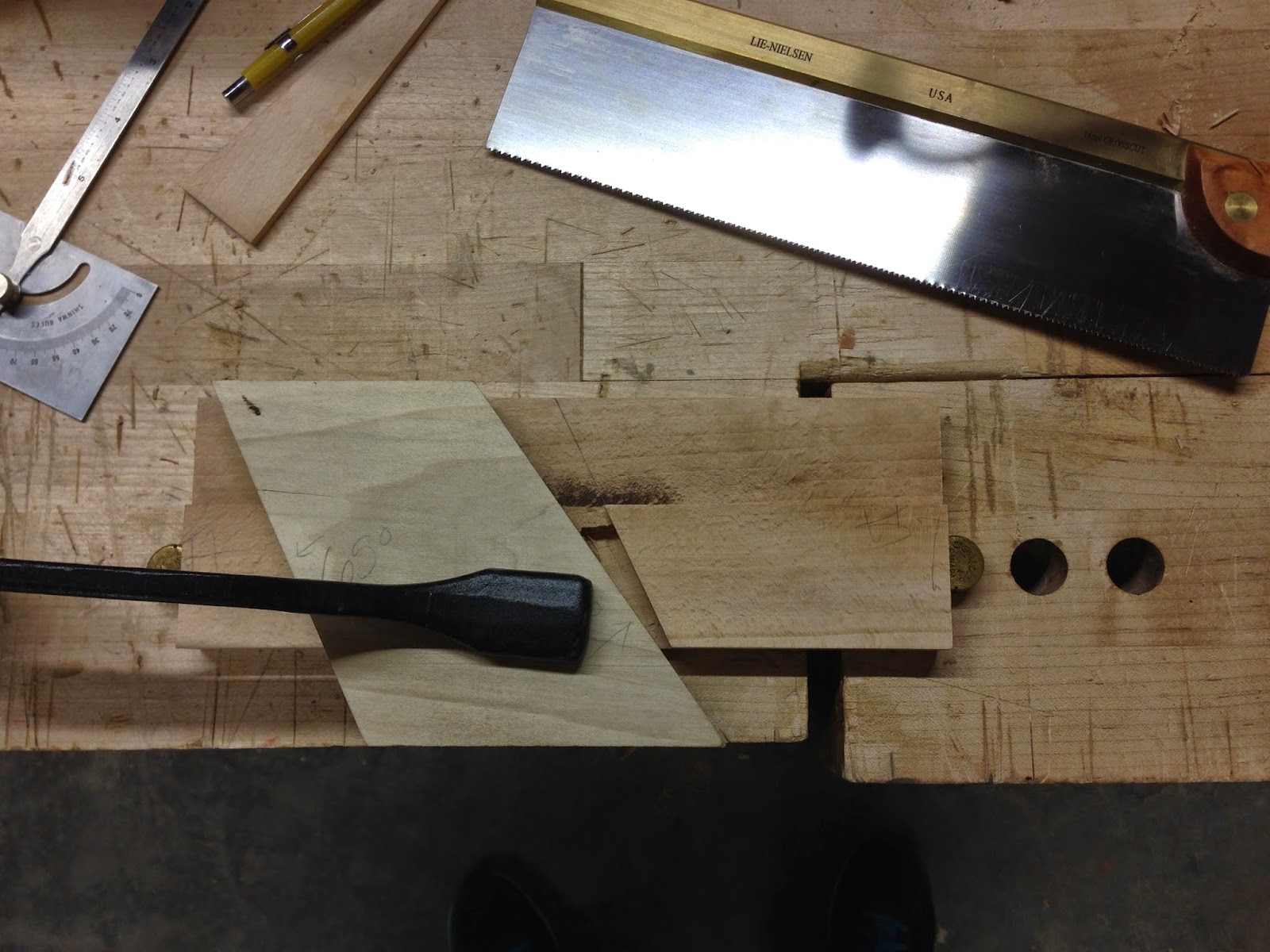 Caleb James Chairmaker Planemaker Drilling The Mortise On A Moulding