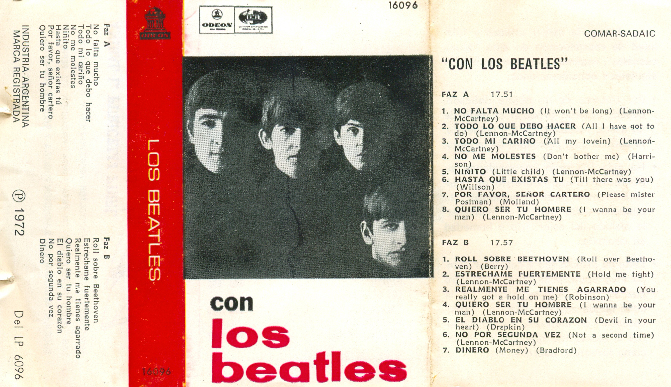 Primera Edición Argentina en cassette año 1972 Con los Beatles Los