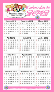 calendário blogueiras unidas 2012 lindo!!!!