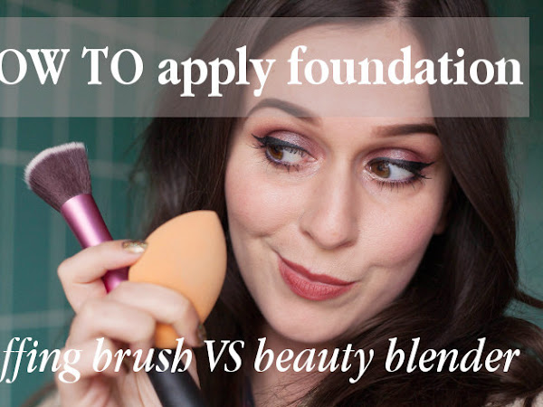 Beauty: applying foundation with buffing brush vs beautyblender