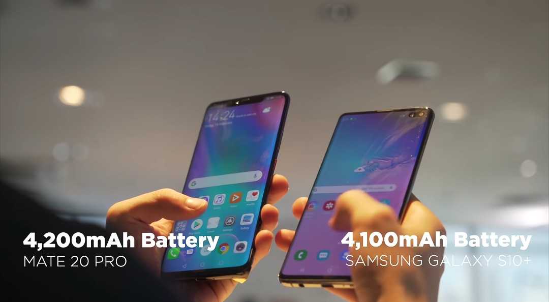 Samsung Galaxy S10 Plus vs Huawei Mate 20 Pro battery comparison