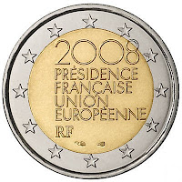 EU:n puheenjohtajuus Ranska 2008 kolikko