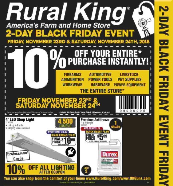 Rural King Black Friday tools 2018 ad