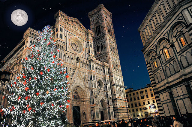 Christmas at Santa Maria del Fiore in Florence, Italy. Photo: Any Color You Like.