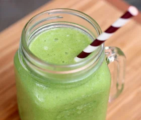 Tropical Green Smoothie in glass