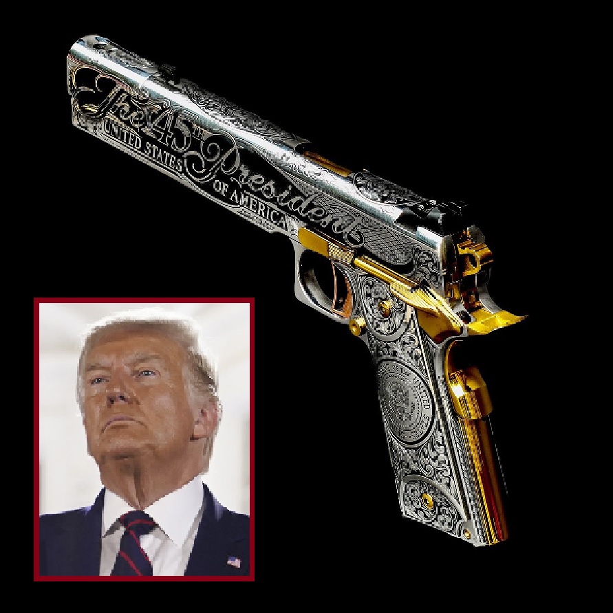 President Donald J. Trump's Hand tooled Model 1911 .45 Semi-Automatic ~