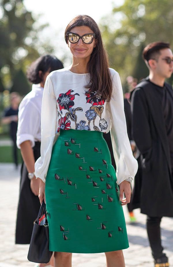 Fashion trends | Printed blouse, green maxi skirt | Luvtolook | Virtual ...