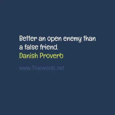 Better an open enemy than a false friend