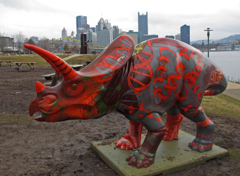 Pittsburgh Murals and Public Art DNAsaurus by Anne Lopez