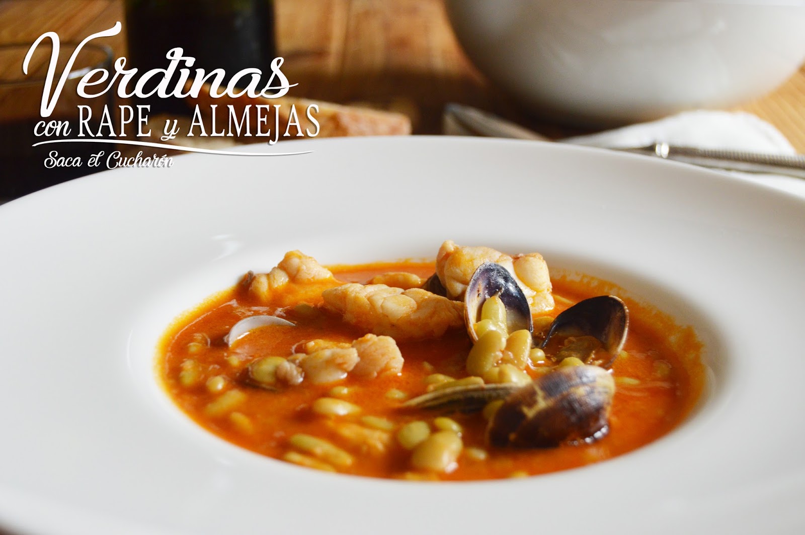VERDINAS CON RAPE Y ALMEJAS