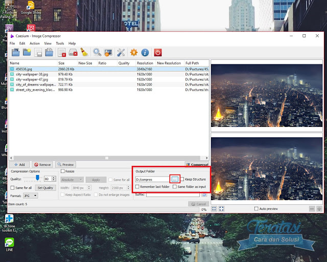 Menu Output Folder Untuk Mengatur Directory Dan Folder Penyimpanan Gambar Atau FotoHasil Kompres Menu Output Folder Untuk Mengatur Directory Dan Folder Penyimpanan Gambar Atau FotoHasil Kompres - Cara Menggunakan Caesium Untuk Kompres / Memperkecil Ukuran (size) Gambar atau Foto Tanpa Mengurangi Kualitas Gambar - Teratasi.Com