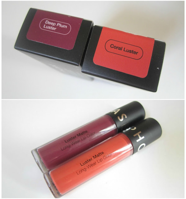 Sephora Luster Matte Long Wear Lip Color in 'Deep Plum Luster' & 'Coral Luster'