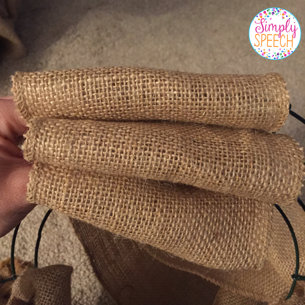 Pin of the Week: How to Make a Burlap Wreath! | Simply Speech