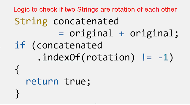 String Rotation in Java - Write a Program to check if strings are rotations of each other or not