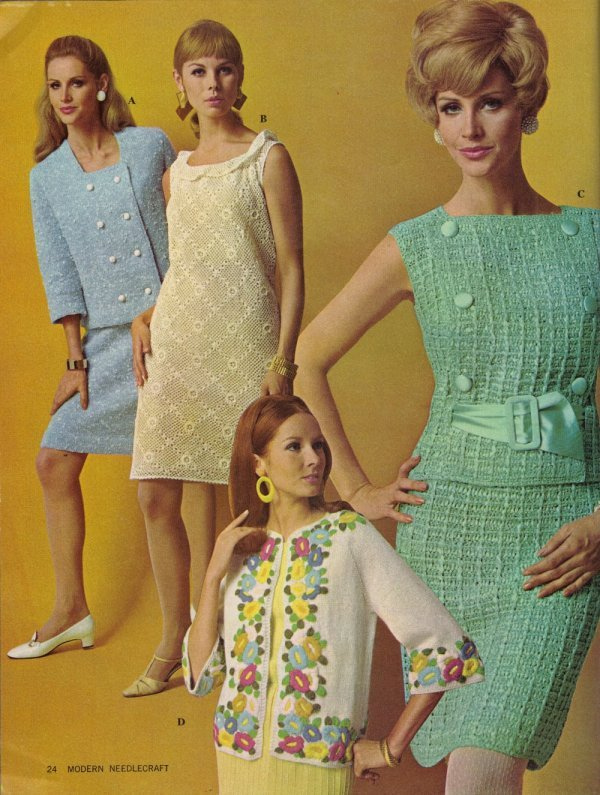 Colorful Women's Knitting Sweaters of the 1960s ~ vintage everyday