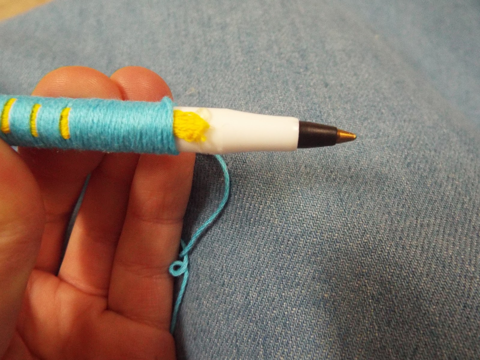 FlowersInMyBasket DIY Embroidery Floss Pen Tutorial