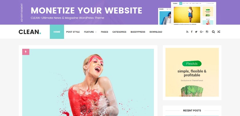 Clean Free Blogger Template