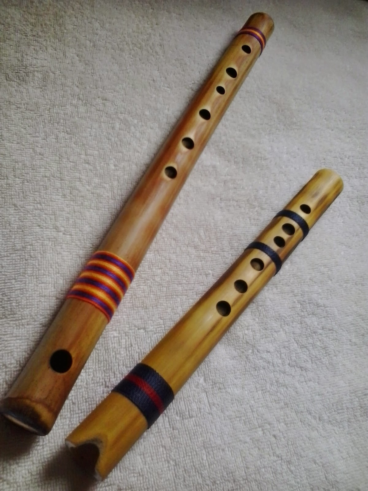 Flauta De Bambu 1 Pífano + 1 Queninha Flautas Artesanais