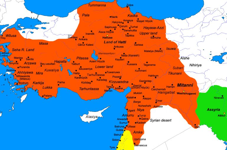 Hittite empire map
