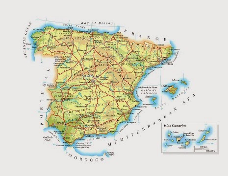 España Mapa de la ciudad Región