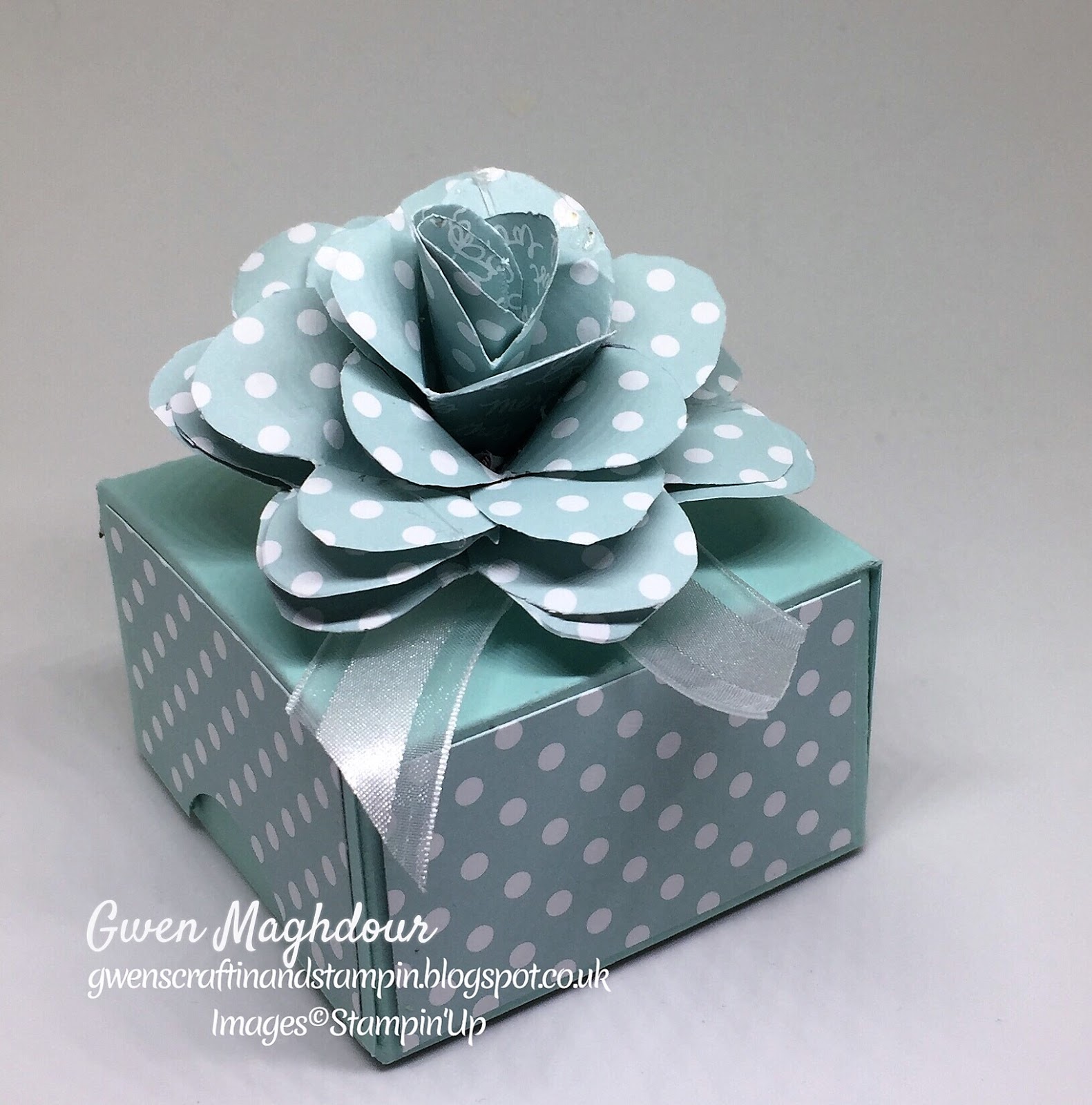 Gwen's Craftin and Stampin Paper Rose Gift Box