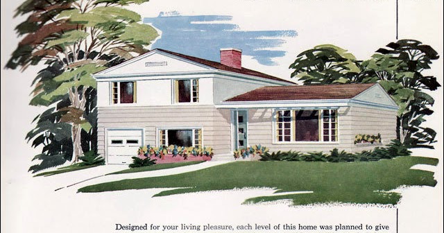Sears Homes Of Chicagoland A Stepped Up Level House In La Grange Park Sears Homes Of Chicagoland A Stepped, Split Level House Plans 1960s