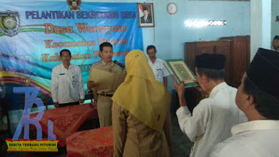 Pengambilan Sumpah Sekdes Desa Wonoyoso 