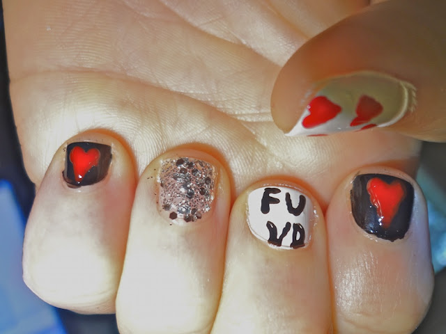 anti valentine's day nails