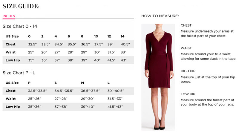 Dvf Dress Size Chart