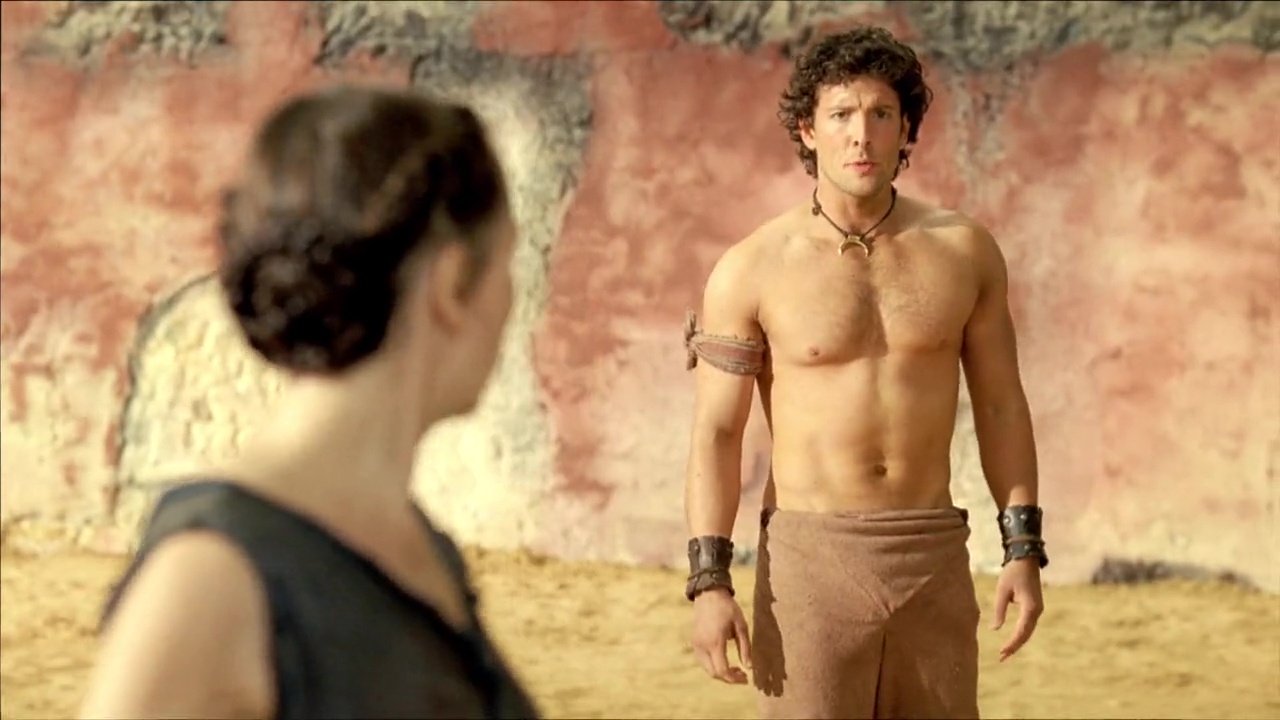 Jack Donnelly shirtless in Atlantis 1-03 "A Boy Of No Consequence"...