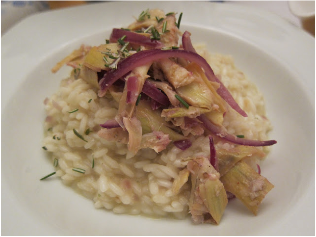 Christina macht was: Risotto mit Artischocken und roten Zwiebeln