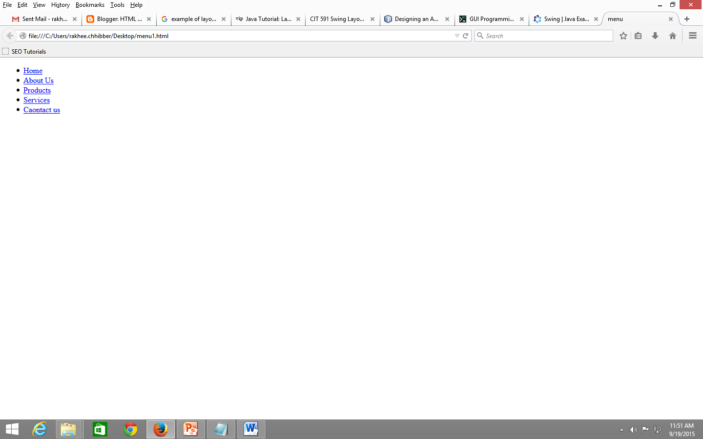 HTML Menus: Website Menu using HTML and CSS