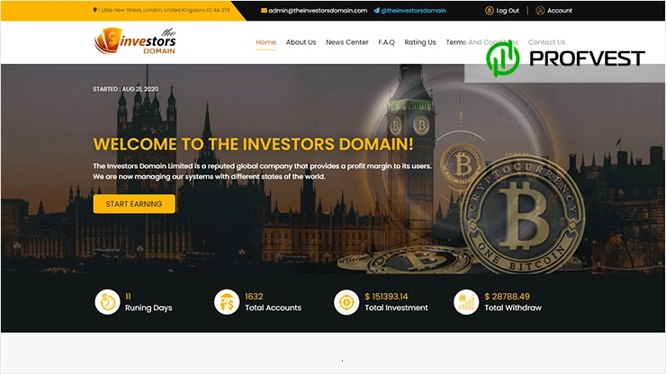 The Investors Domain: обзор и отзывы о theinvestorsdomain.com (HYIP платит) The Investors Domain обзор и отзывы HYIP-проекта