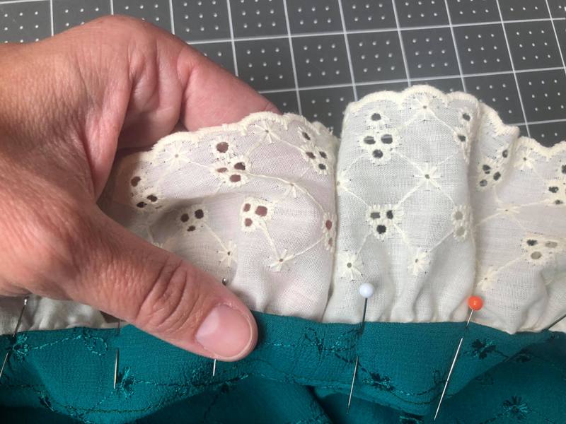 Create Kids Couture Adding a Gathered Lace Trim