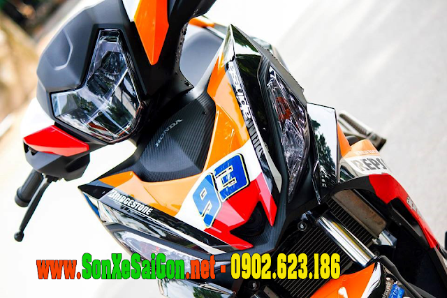 Mẫu sơn tem đấu Honda Winner 150 phong cách Repsol