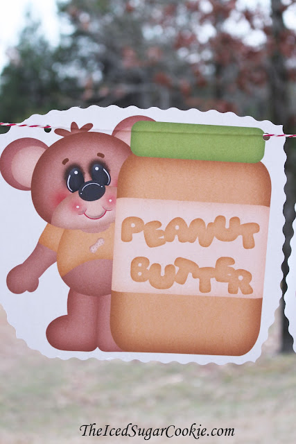Peanut Butter And Jelly Sandwich DIY Birthday Party-Teddy Bear Picnic Birthday Party Banner Flag Bunting Garland Peanut Butter And Jelly Sandwich DIY Birthday Party-Teddy Bear Picnic Birthday Party Banner Flag Bunting Garland