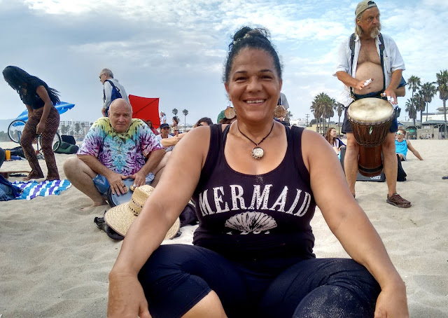 Barbara at the Venice Beach Drum Circle by Omar Cherif — September 2017