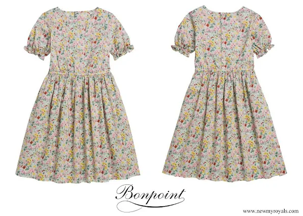 Princess Estelle wore Bonpoint Lana Liberty dress green water