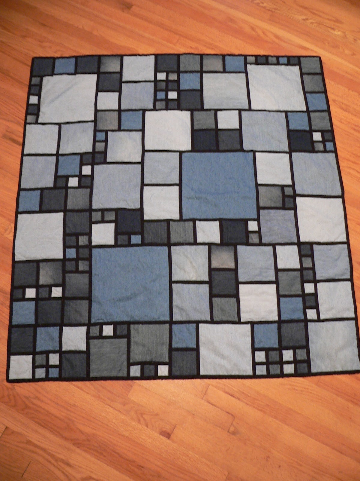 A Stitcher's Story: The Stained Glass Denim Quilt
