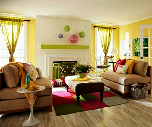 Contoh Desain Interior Ruang Tamu Dengan Kombinasi Dua Warna