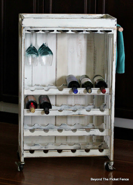 Upcycled Thrift Store Wine Cart
