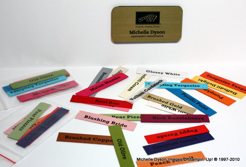 StampInkPaper Inkpad Name Labels and Coloured Cardstock Name Labels